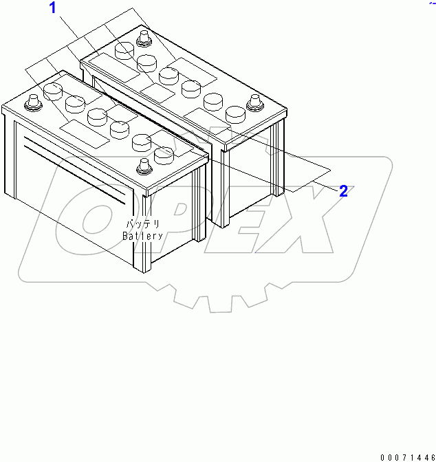  BATTERY CAUTION (SPANISH)(#65001-)