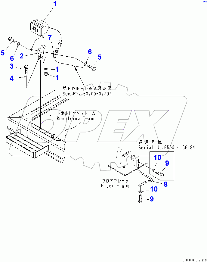  WIRING (WORKING LAMP FRONT)(#65001-)