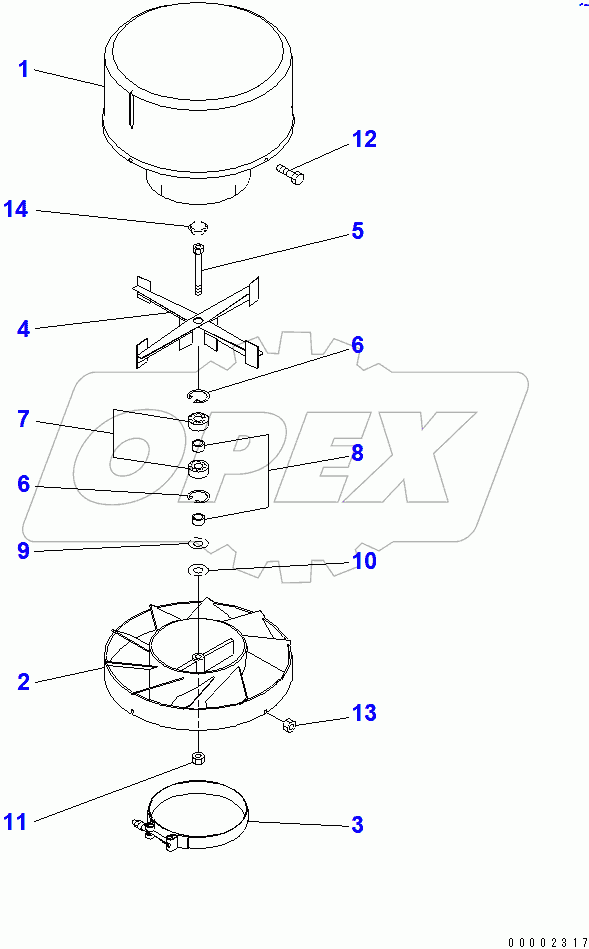  PRECLEANER (INNER PART)(#60001-69709)