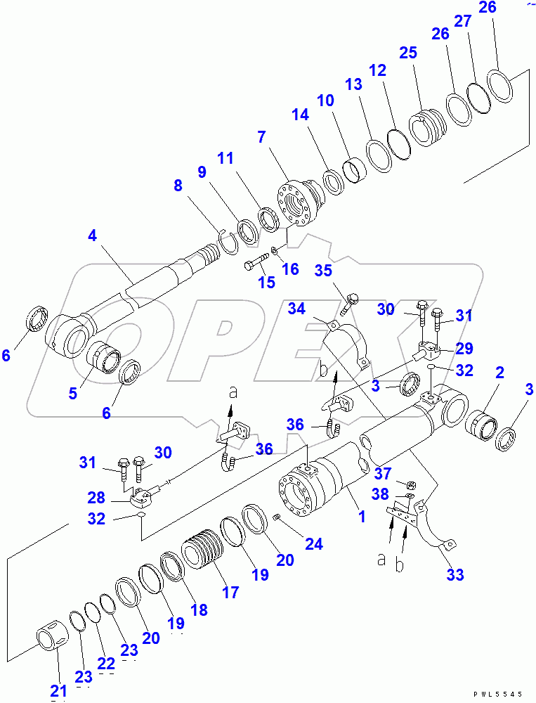  BOOM CYLINDER (100 HOURS LUBRICATING)