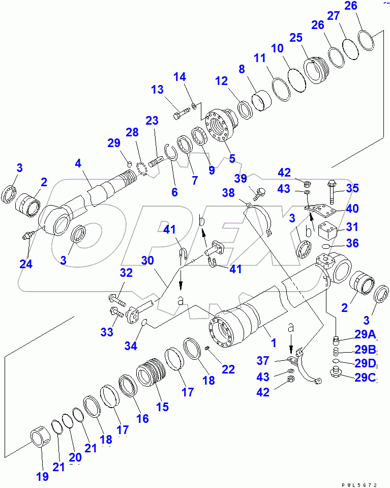  ARM CYLINDER (100 HOURS LUBRICATING)