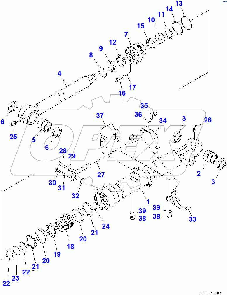  BUCKET CYLINDER (100 HOURS LUBRICATING)(#60759-)