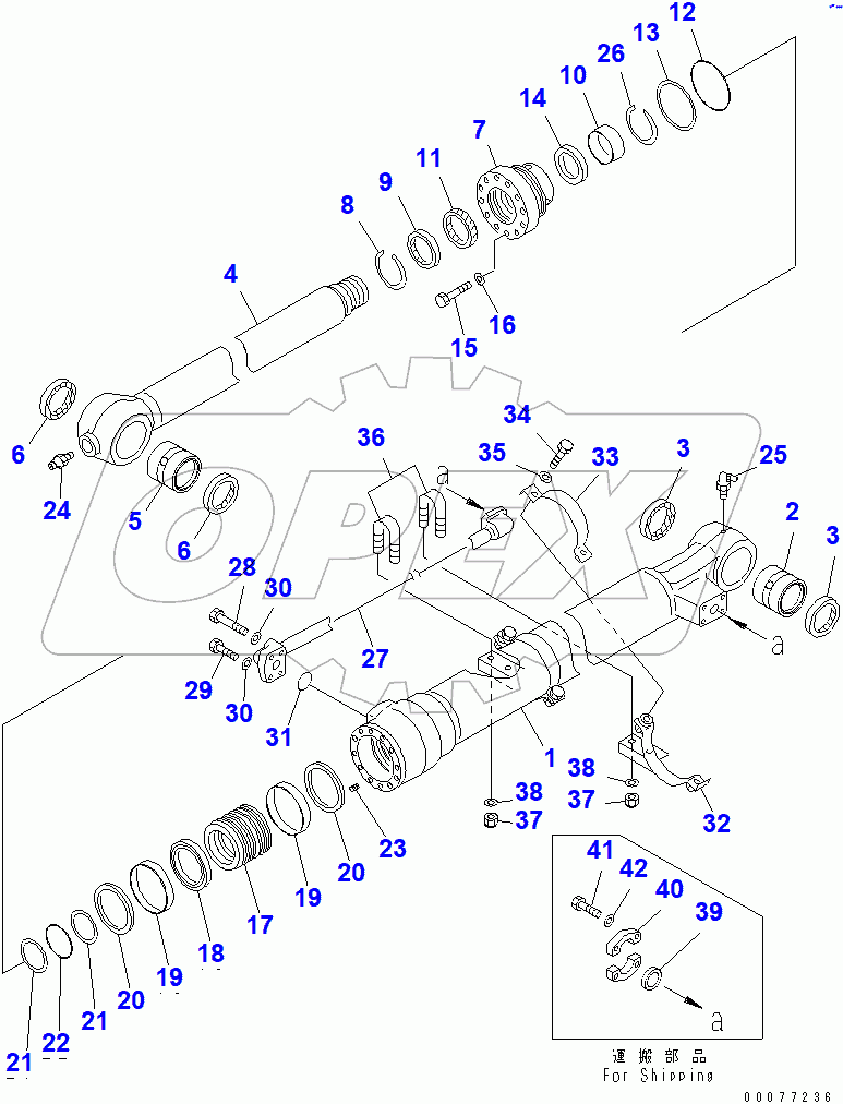  BUCKET CYLINDER (500 HOURS LUBRICATING)(#65889-)