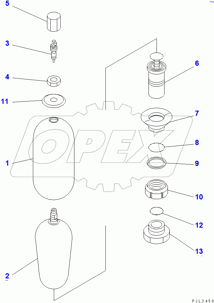  ACCUMULATOR (AL300-1) (INNER PARTS)