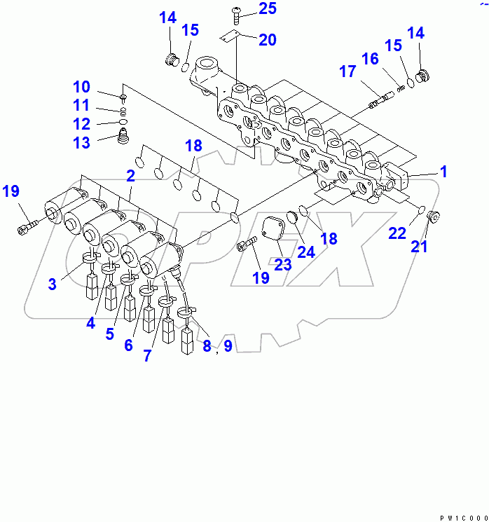  SOLENOID VALVE (INNER PARTS)(#60001-60308)