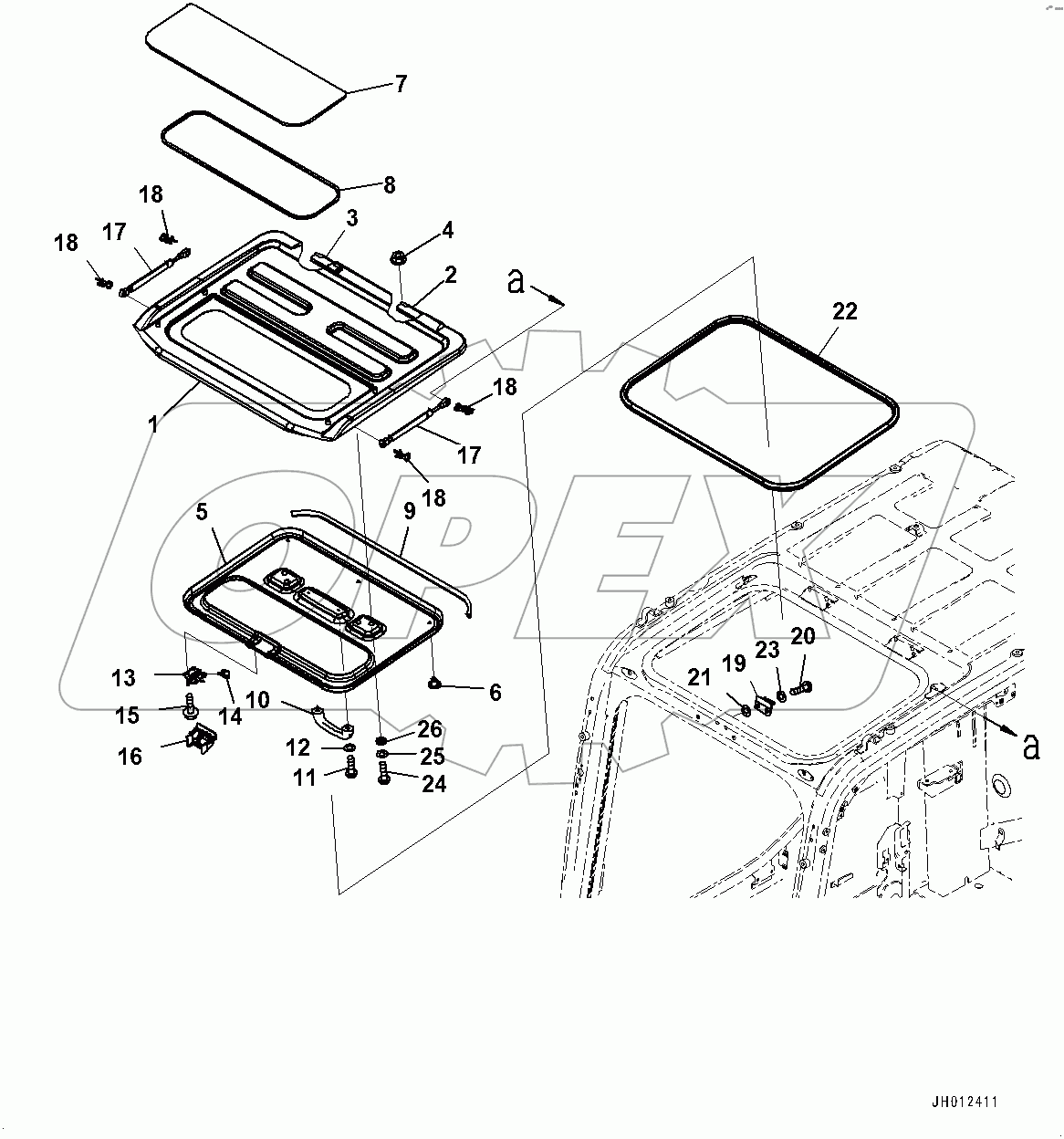  Cab, Roof Ventilator (#100001-)
