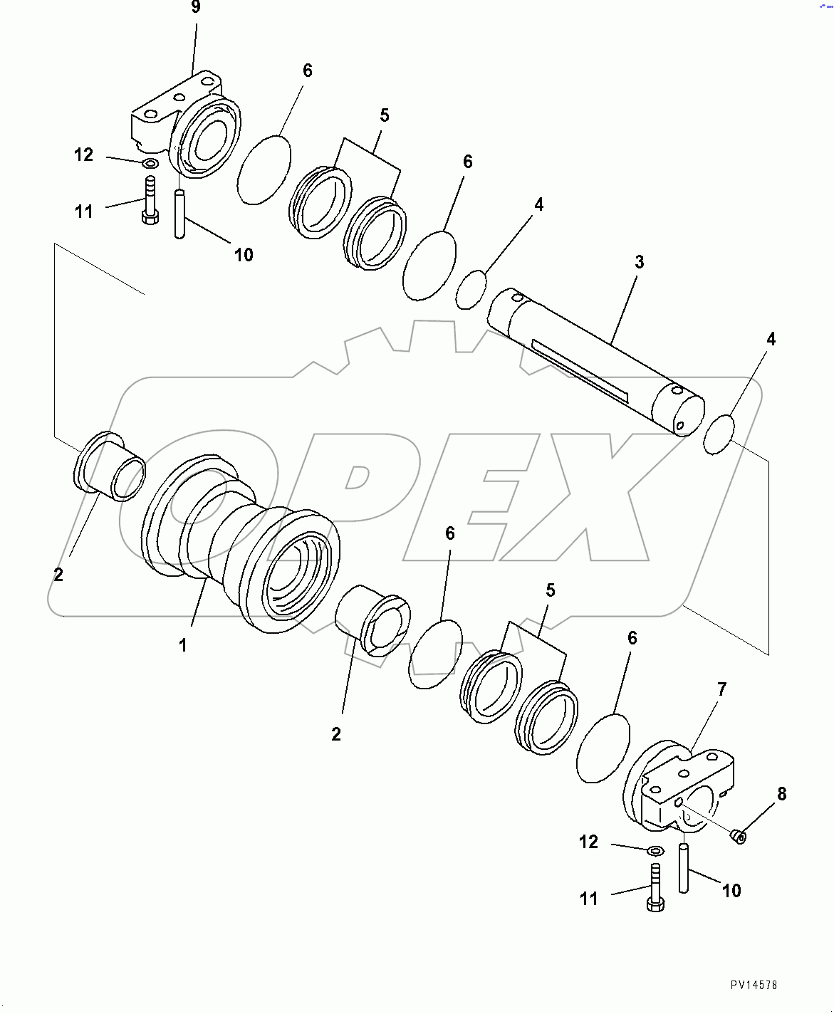  Track Roller (#100001-100210)