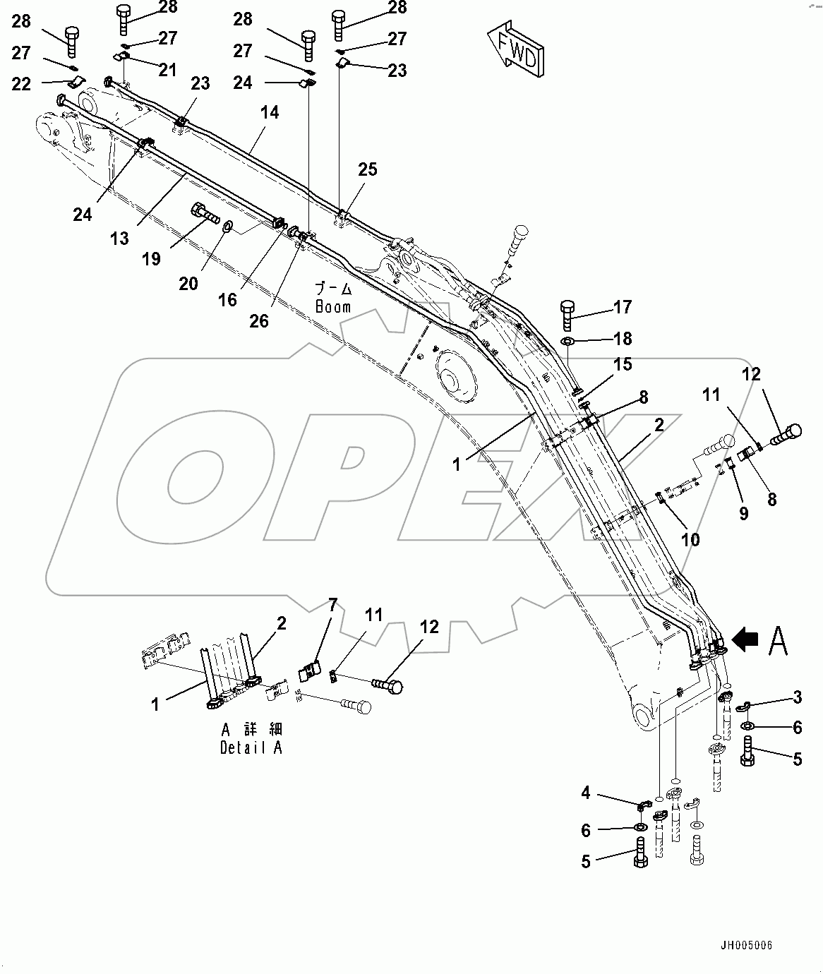  Boom, Bucket Cylinder Piping (#100002-)