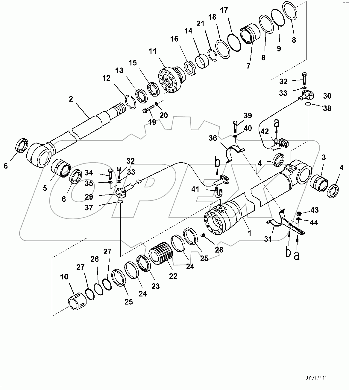  Boom Cylinder, R.H. (#100001-)
