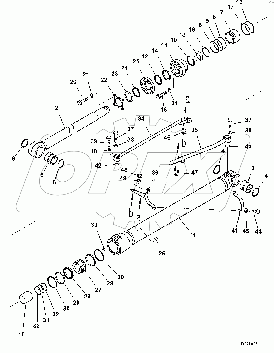  Boom Cylinder, L.H. (#100002-)