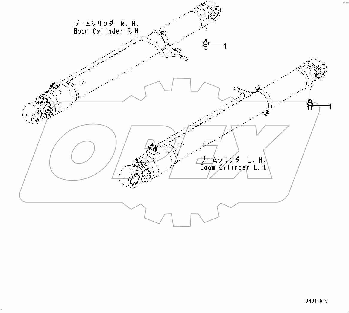  Boom Cylinder, Related Parts (#100002-)