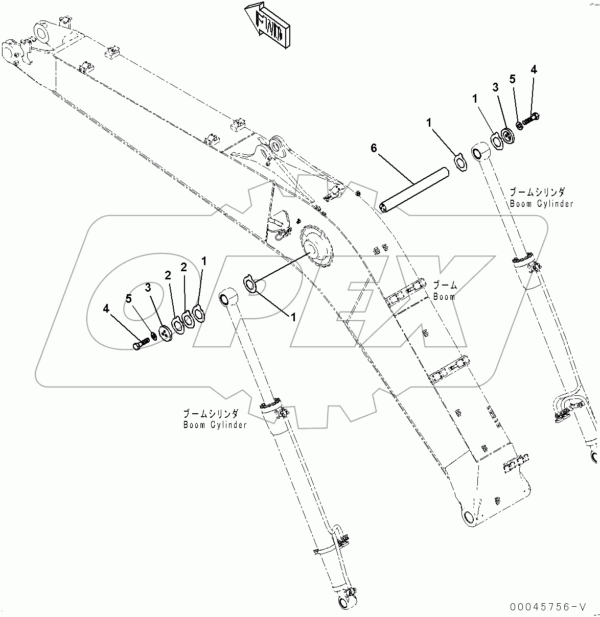  Boom Cylinder Head Pin (#100002-)