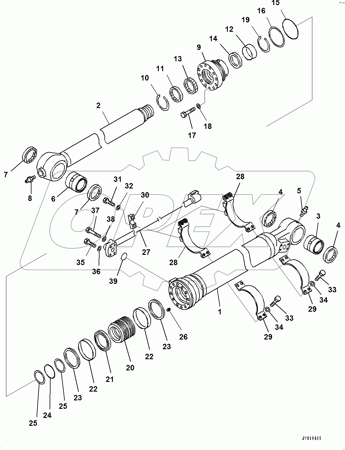  Arm, Bucket Cylinder (#100001-100001)