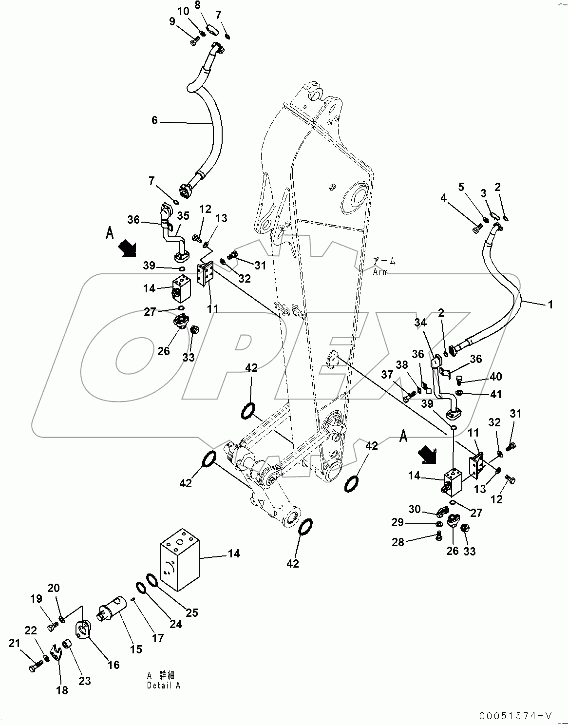  Arm, Additional Piping (#100002-)
