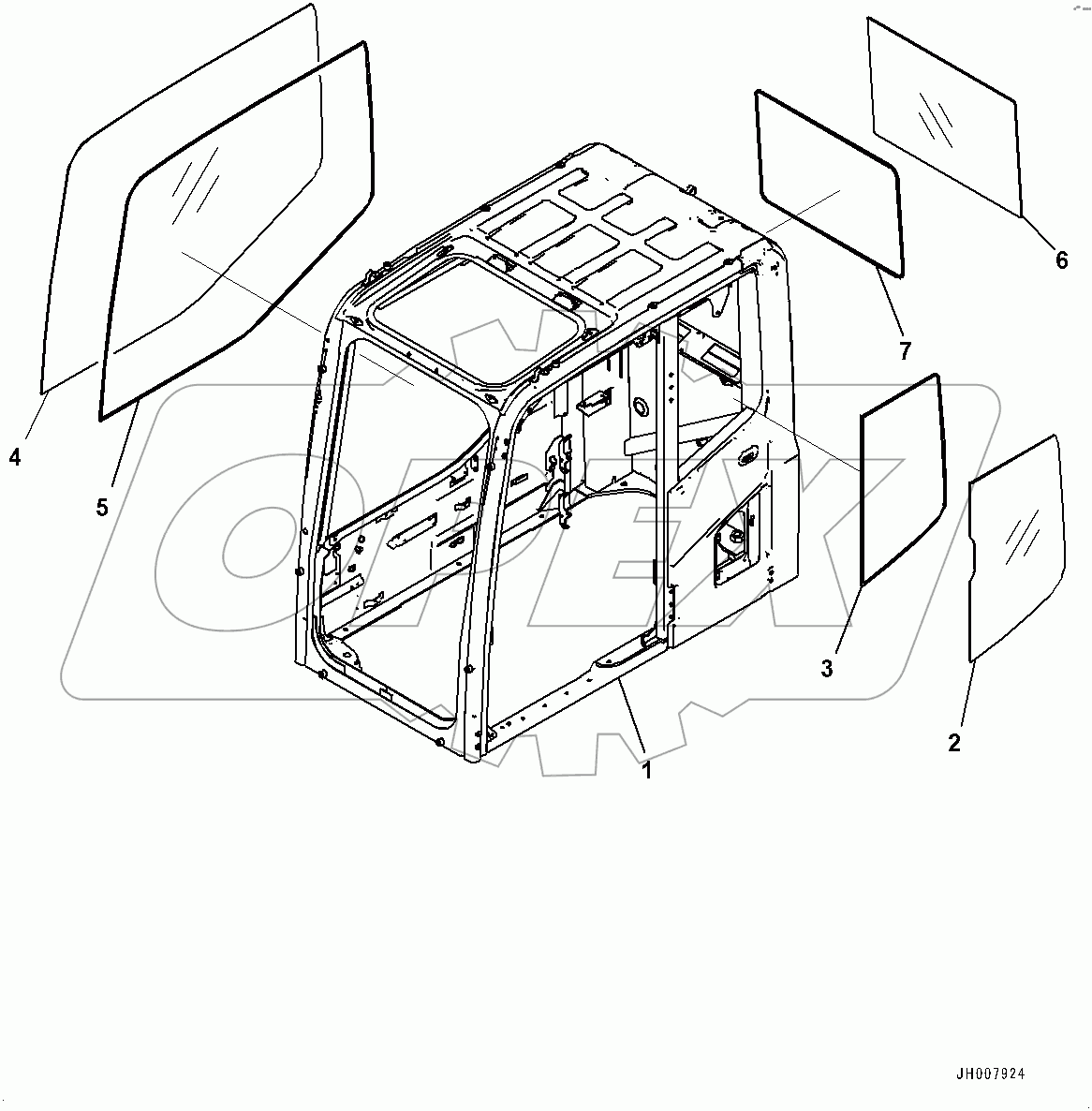 Cab, Cab Body and Window (#100002-)