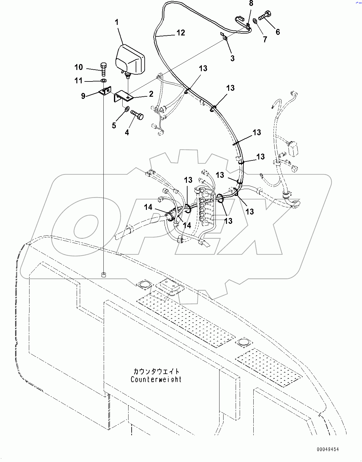  Additional Rear Working Lamp (#100001-)
