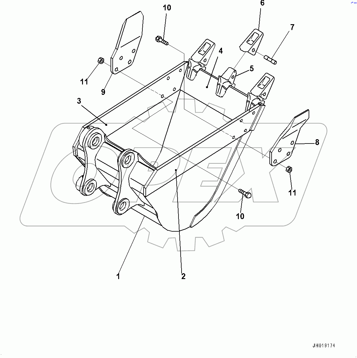  Bucket, Bucket and Side Cutter (#100779-)