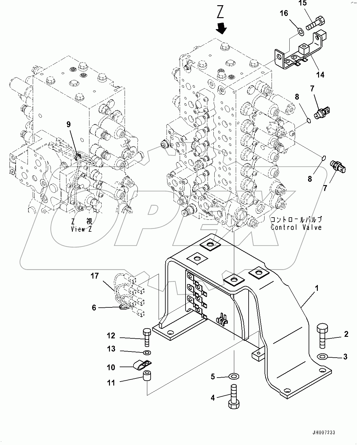  Control Valve, Mounting Bracket (#100001-)
