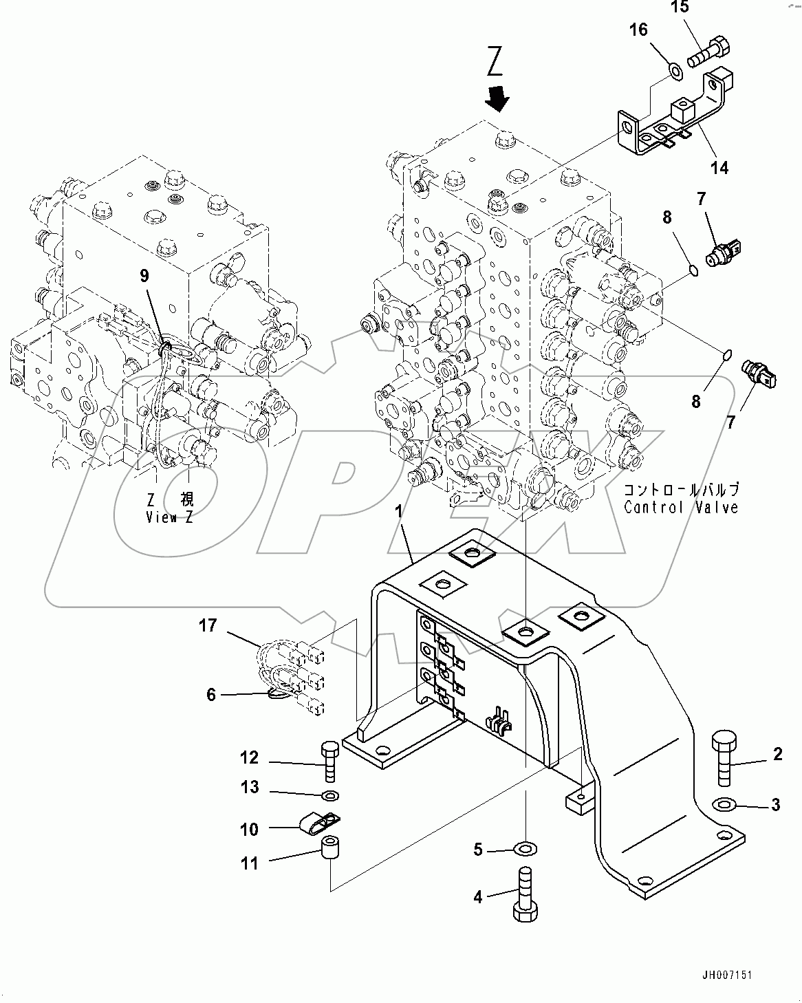  Control Valve, Mounting Bracket (#100001-)