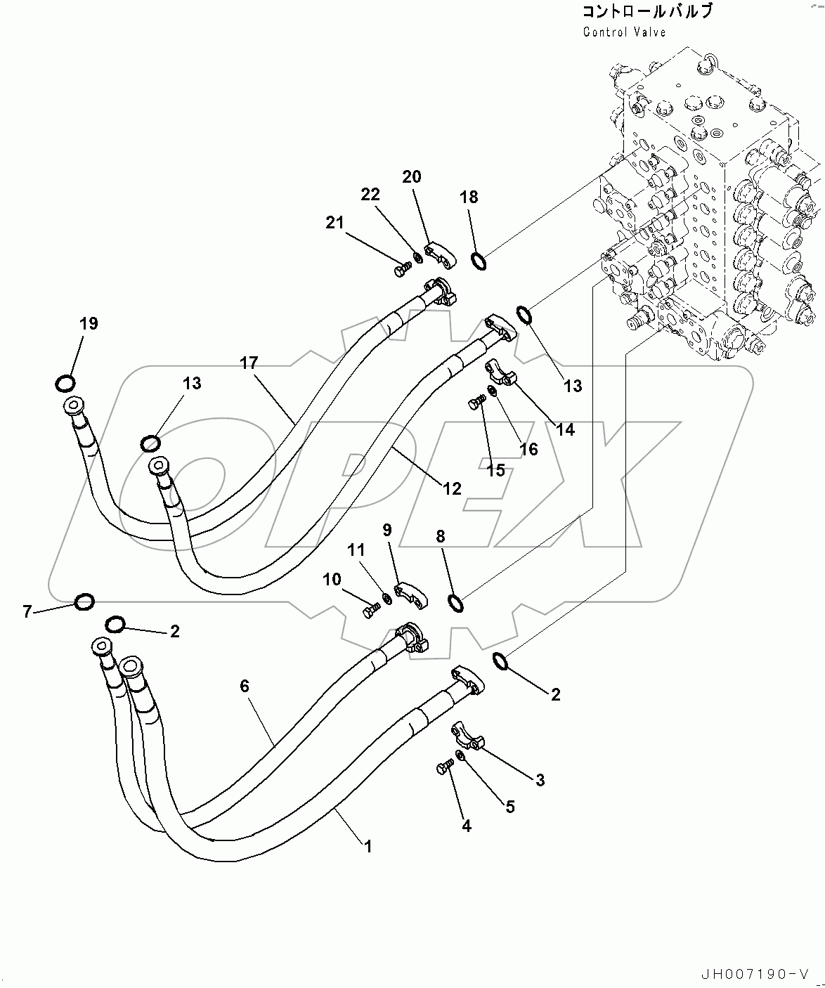  Arm and Bucket Piping (#100001-)
