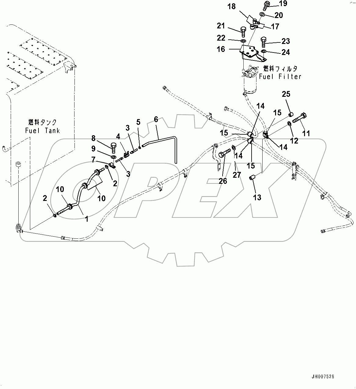  Fuel Piping, Drain Piping (#100001-100026)