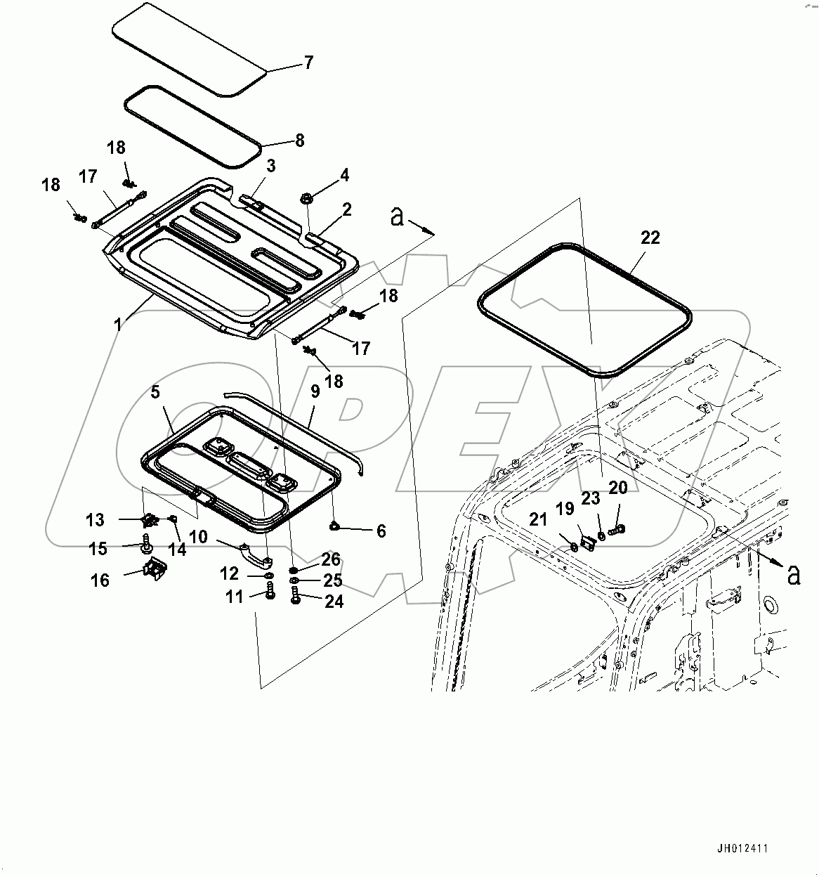  Cab, Roof Ventilator (#100001-)