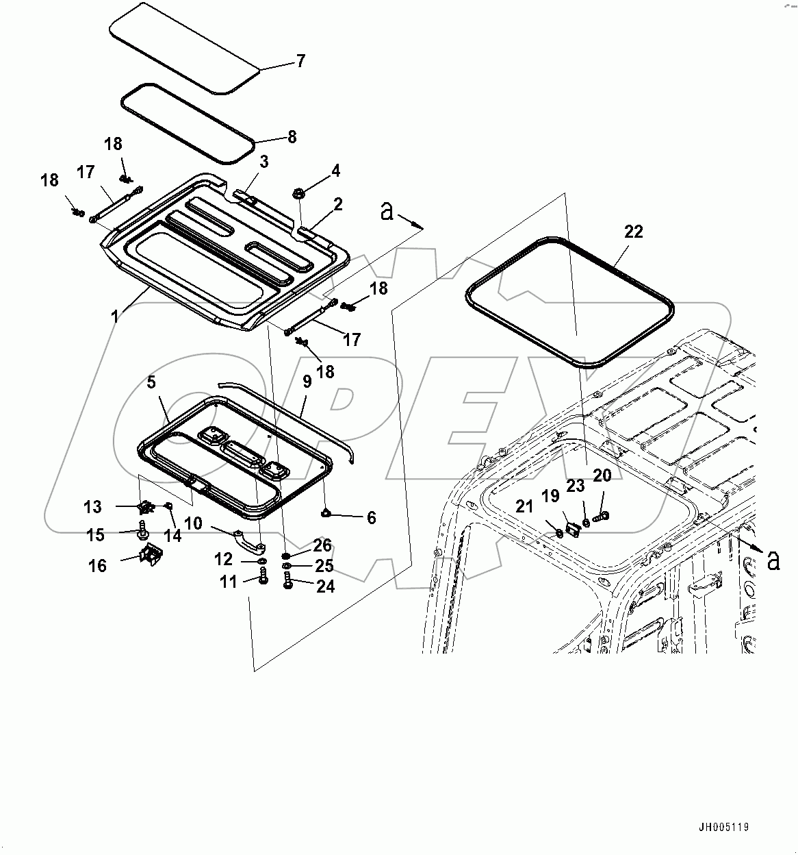  Cab, Roof Ventilator (#100027-)