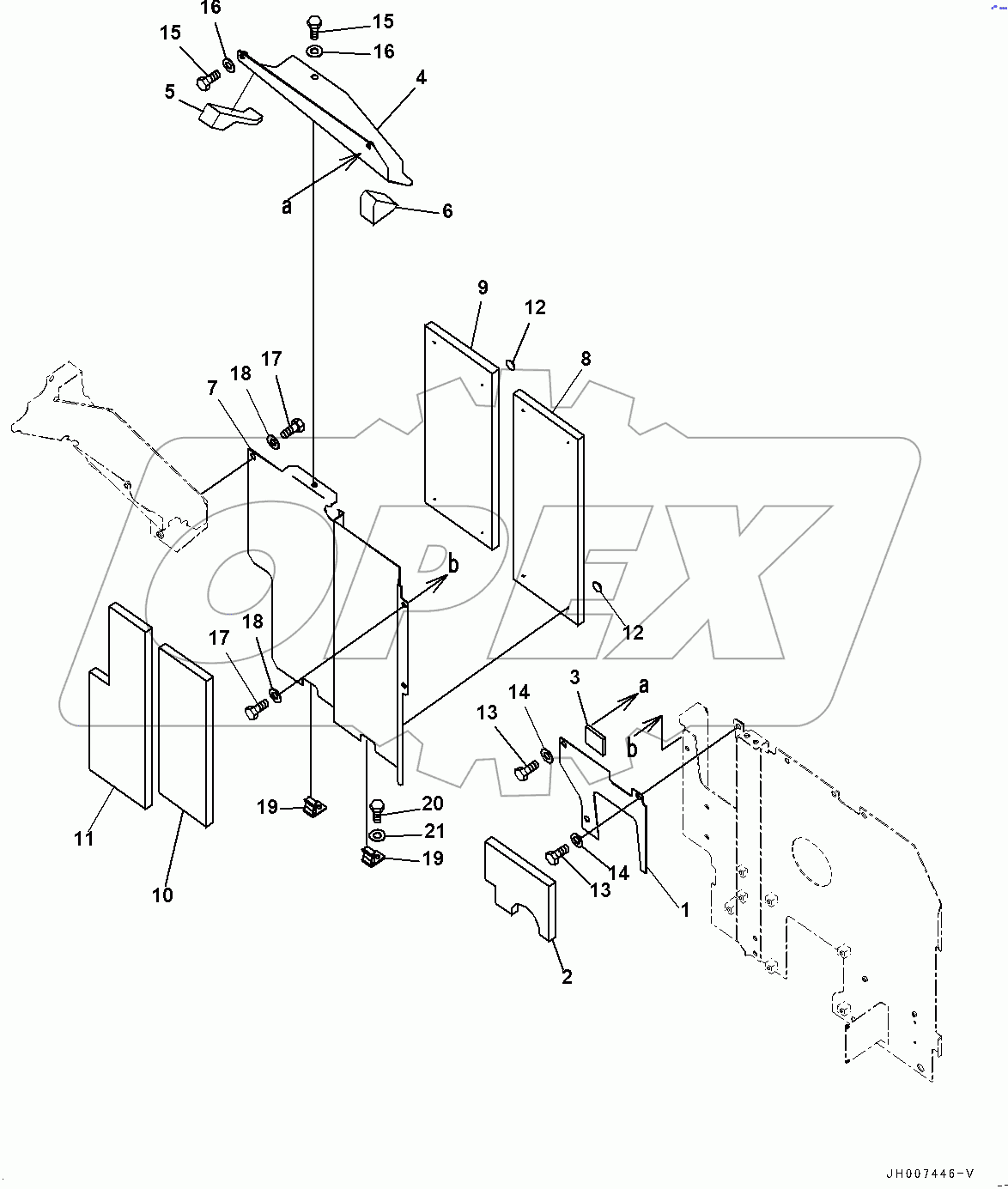  Machine Cab Partition, Center (#100001-)