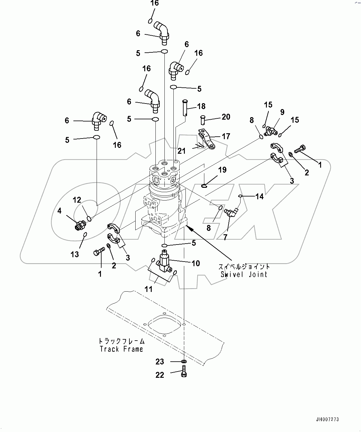  Swivel Joint, Connecting Parts (#100001-)