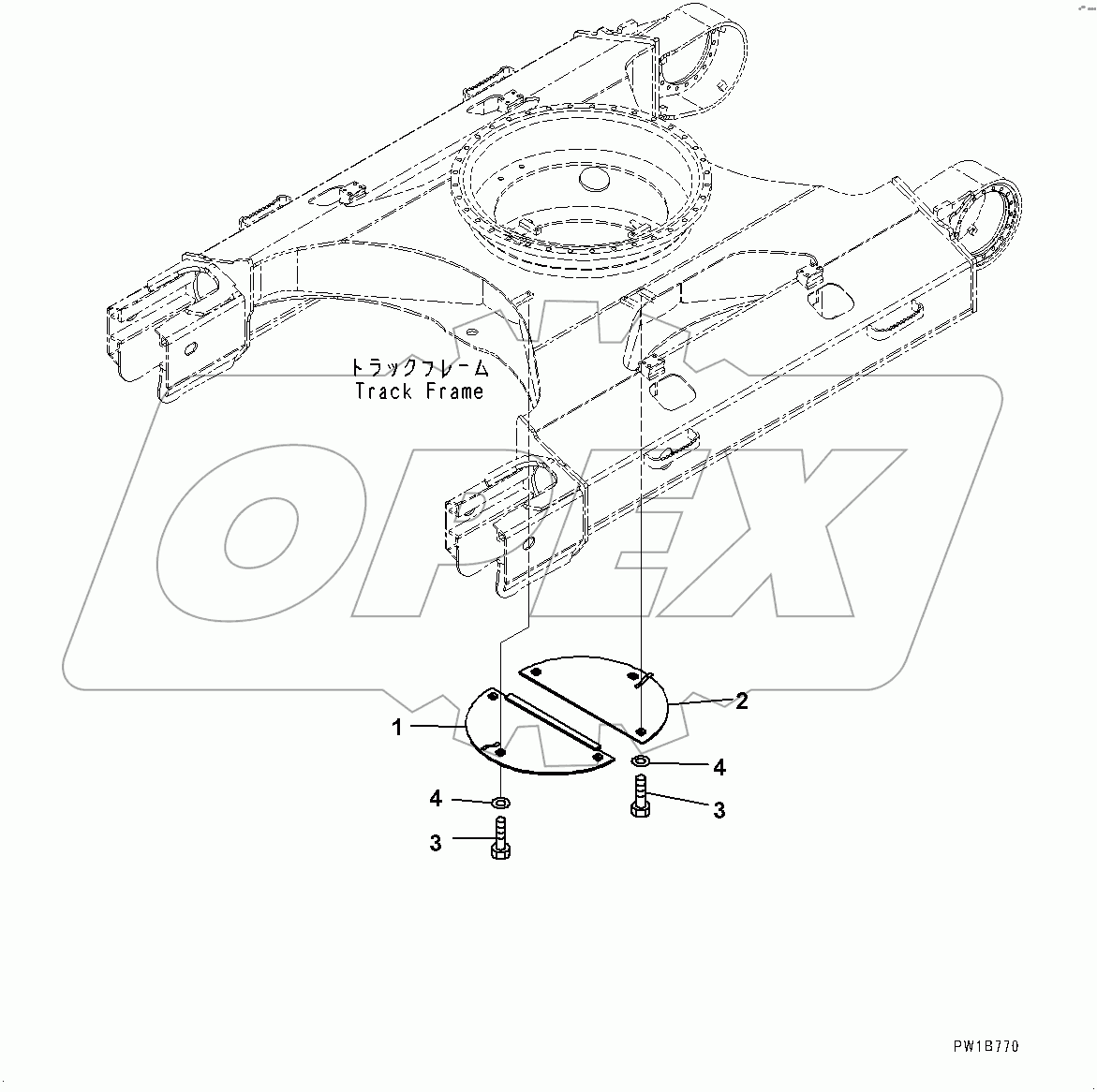  Track Frame Under Cover (#100001-)