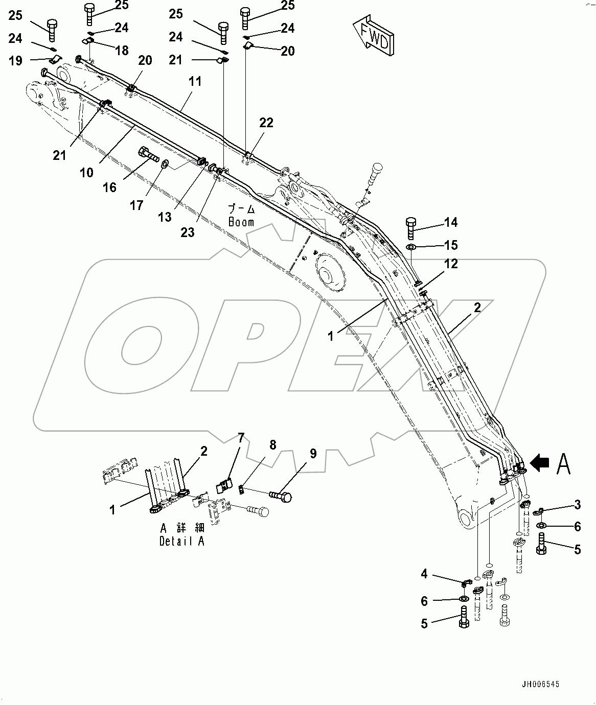  Boom, Bucket Cylinder Piping (#100001-)