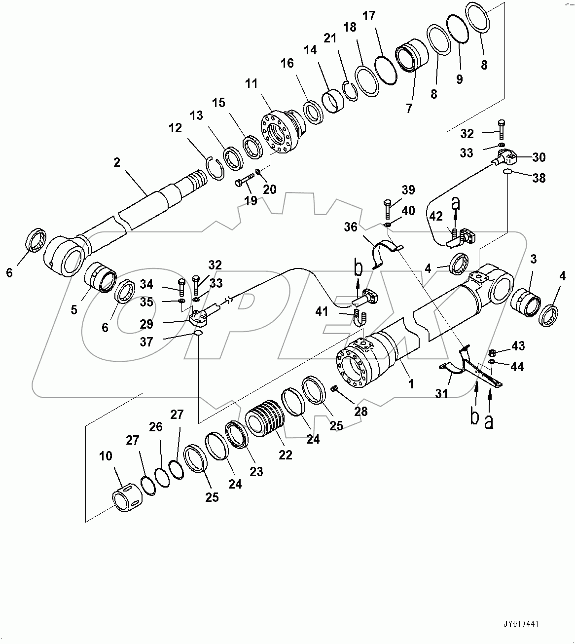  Boom Cylinder, R.H. (#100001-)