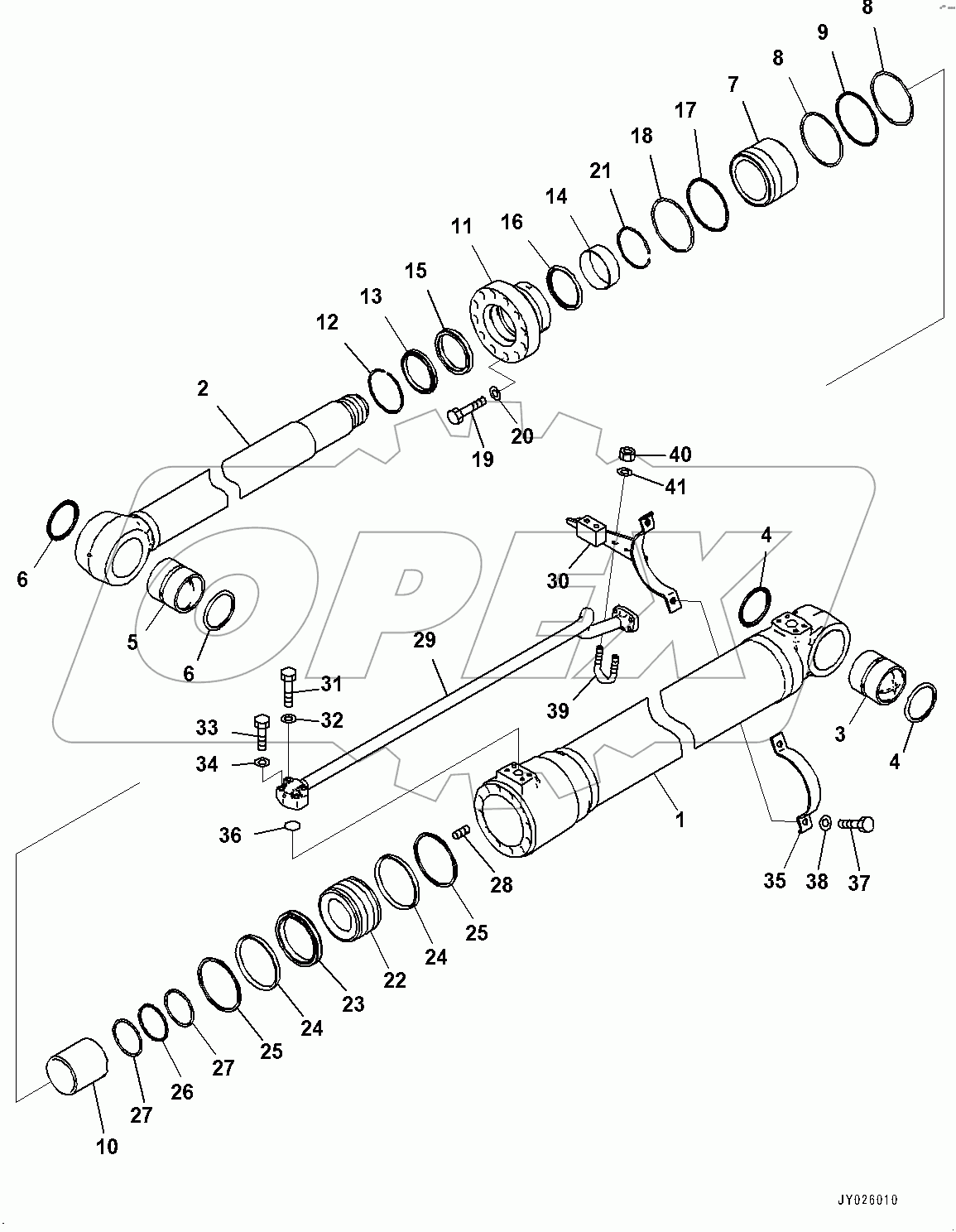  Boom Cylinder, L.H. (#100001-)