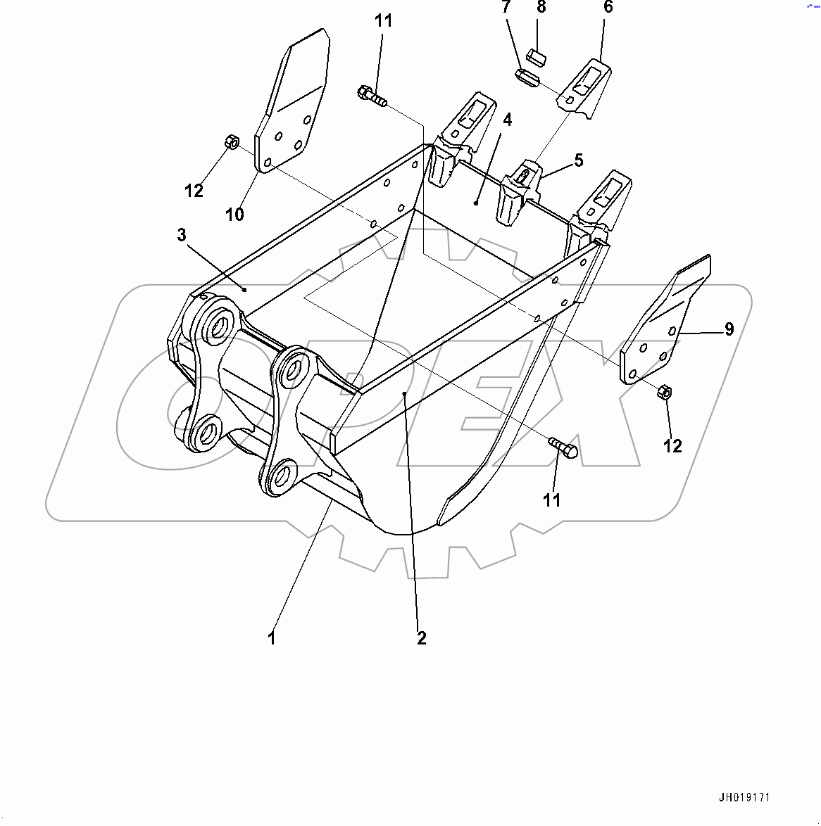  Bucket, Bucket and Side Cutter (#100779-)