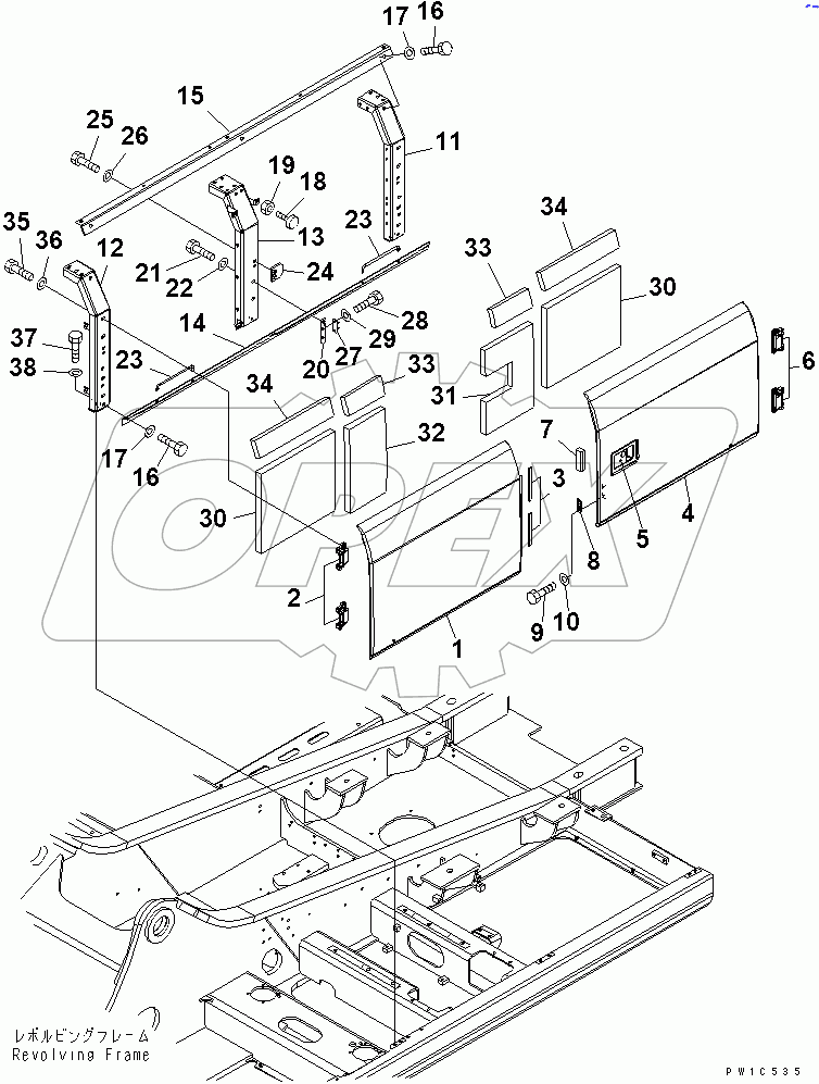  SIDE COVER (L.H.) (MACHINE CAB)
