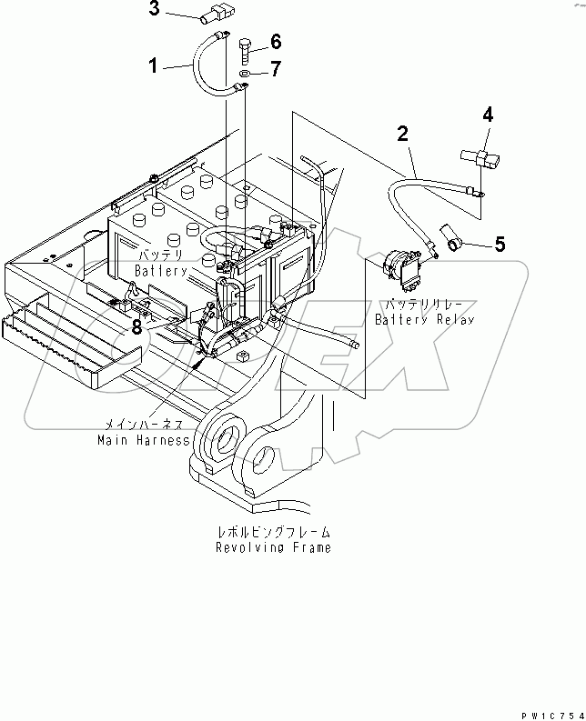  WIRING HARNESS (BATTERY CASE)(#45001-)