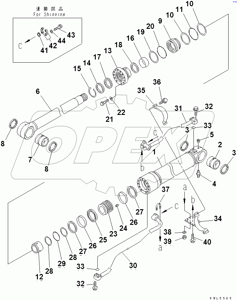  B00M CYLINDER(#40001-46350)