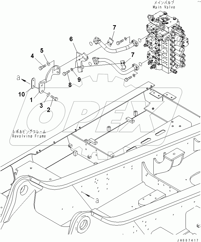  ARM AND BUCKET PIPING (BRACKET)