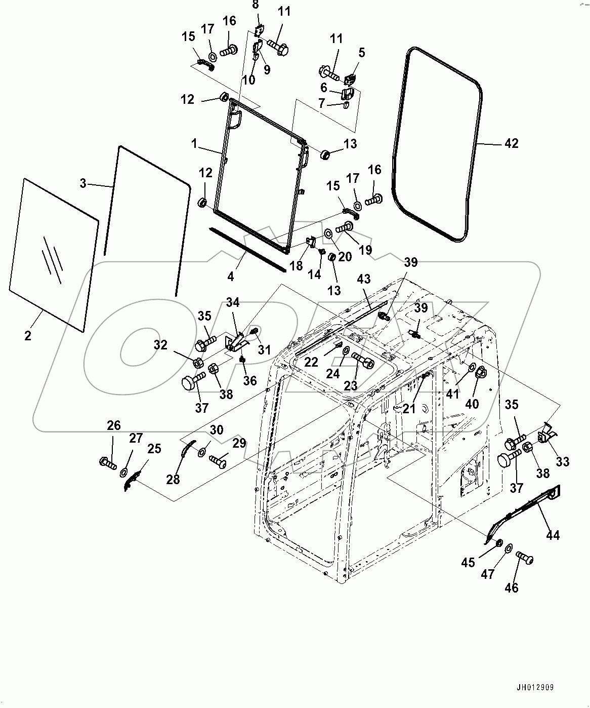  Cab, Front Window (#80001-)