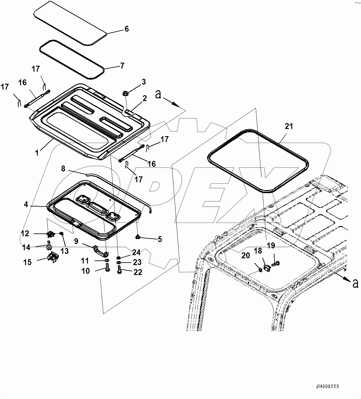  Cab, Roof Window (#80001-)