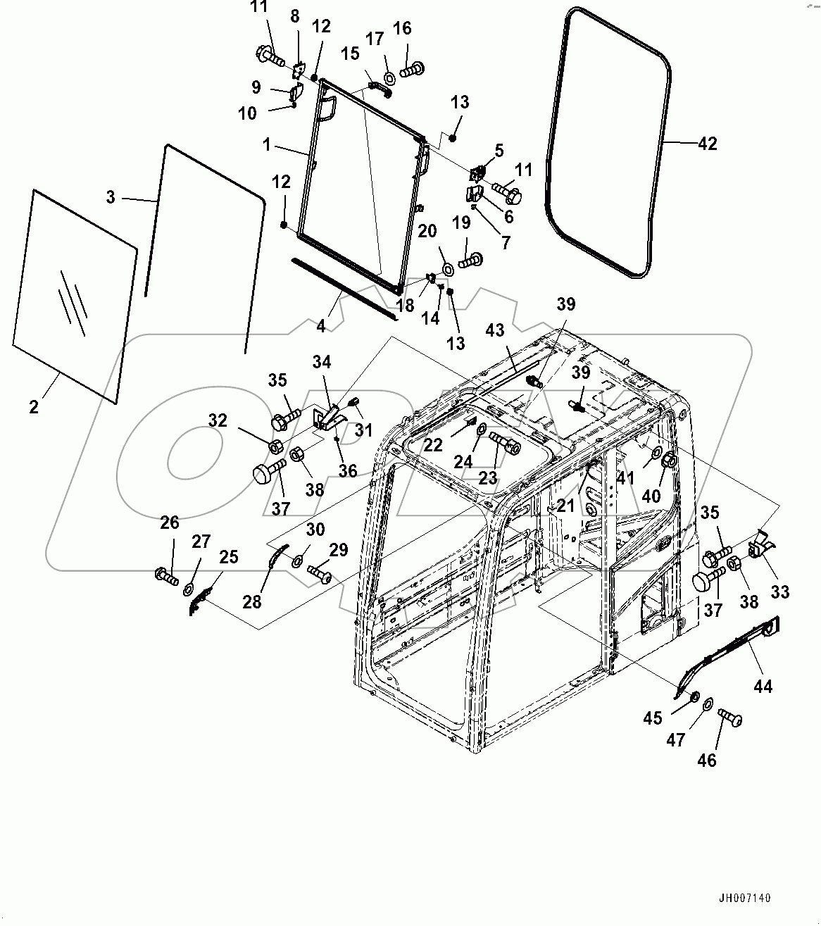  Cab, Front Window (#80001-80565)