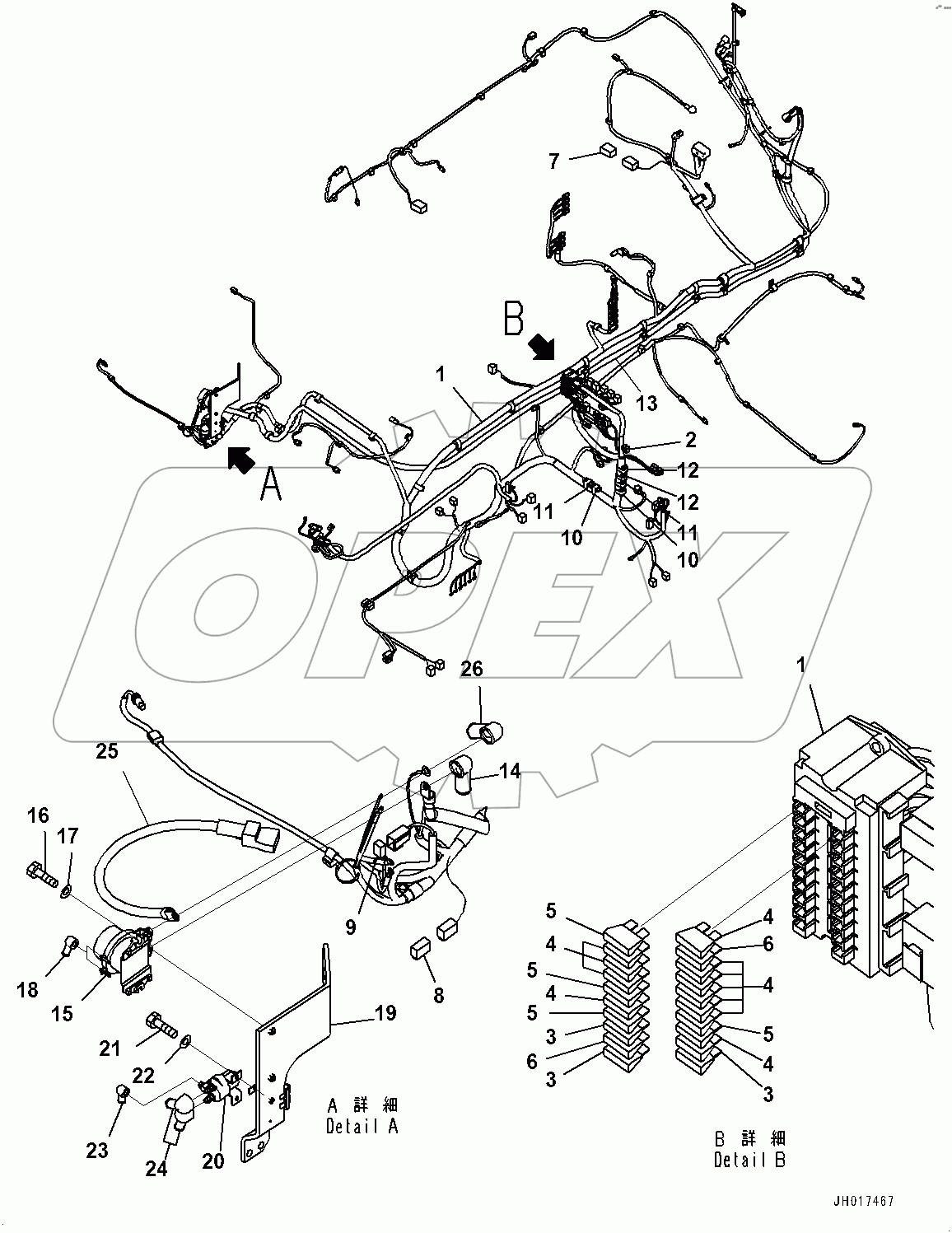  Cab, Floor, Wiring Harness (#80566-)