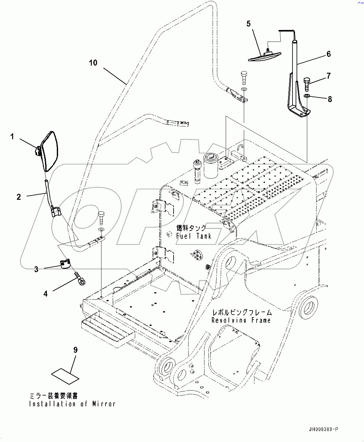  Rearview Mirror R.H. (#80001-)