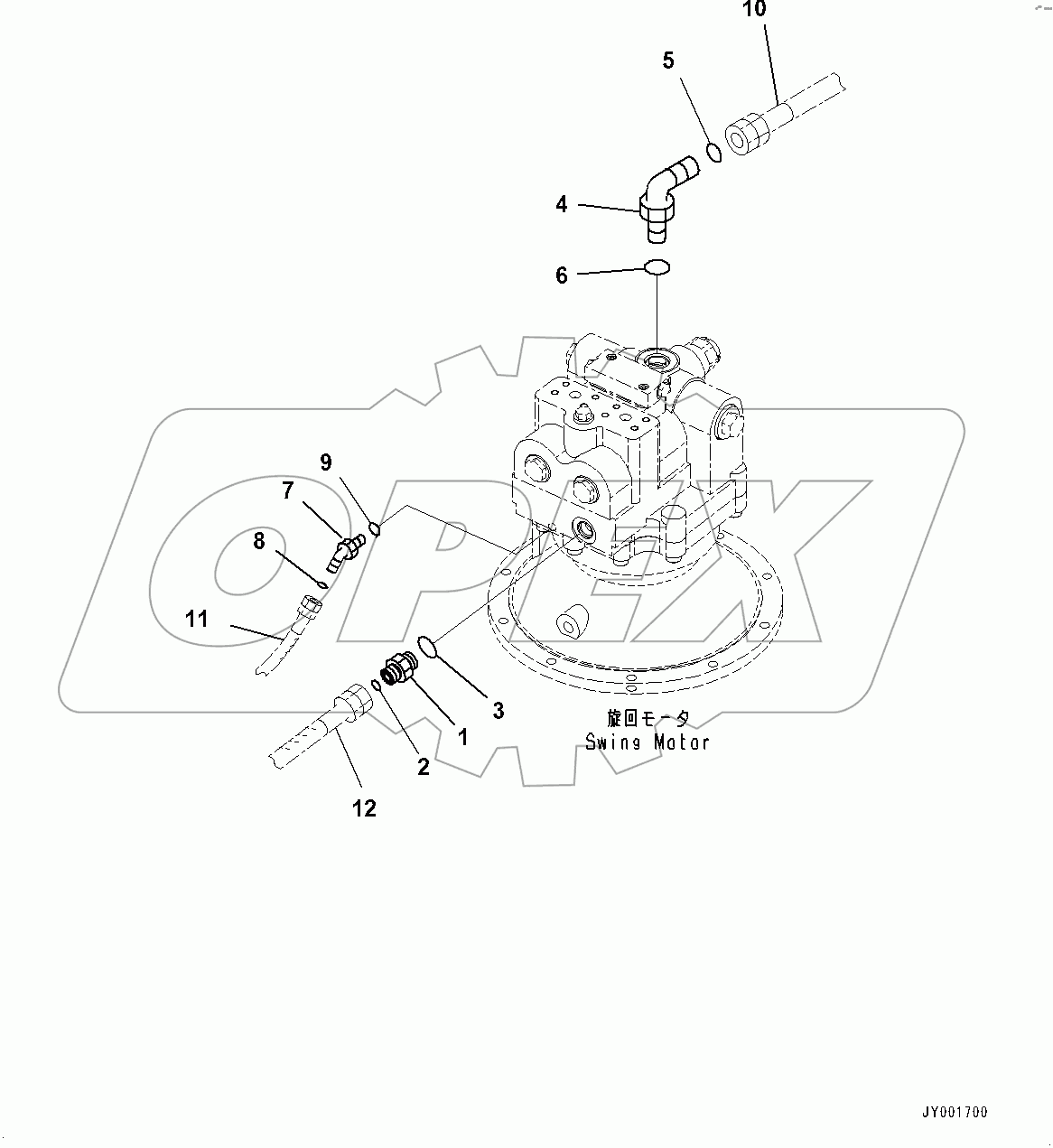  Swing Motor Connecting Parts (#80001-)