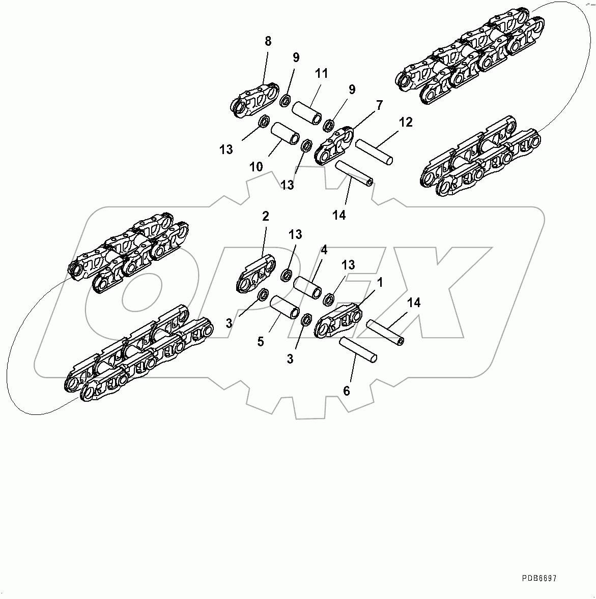  Track Link Assembly (#80001-)