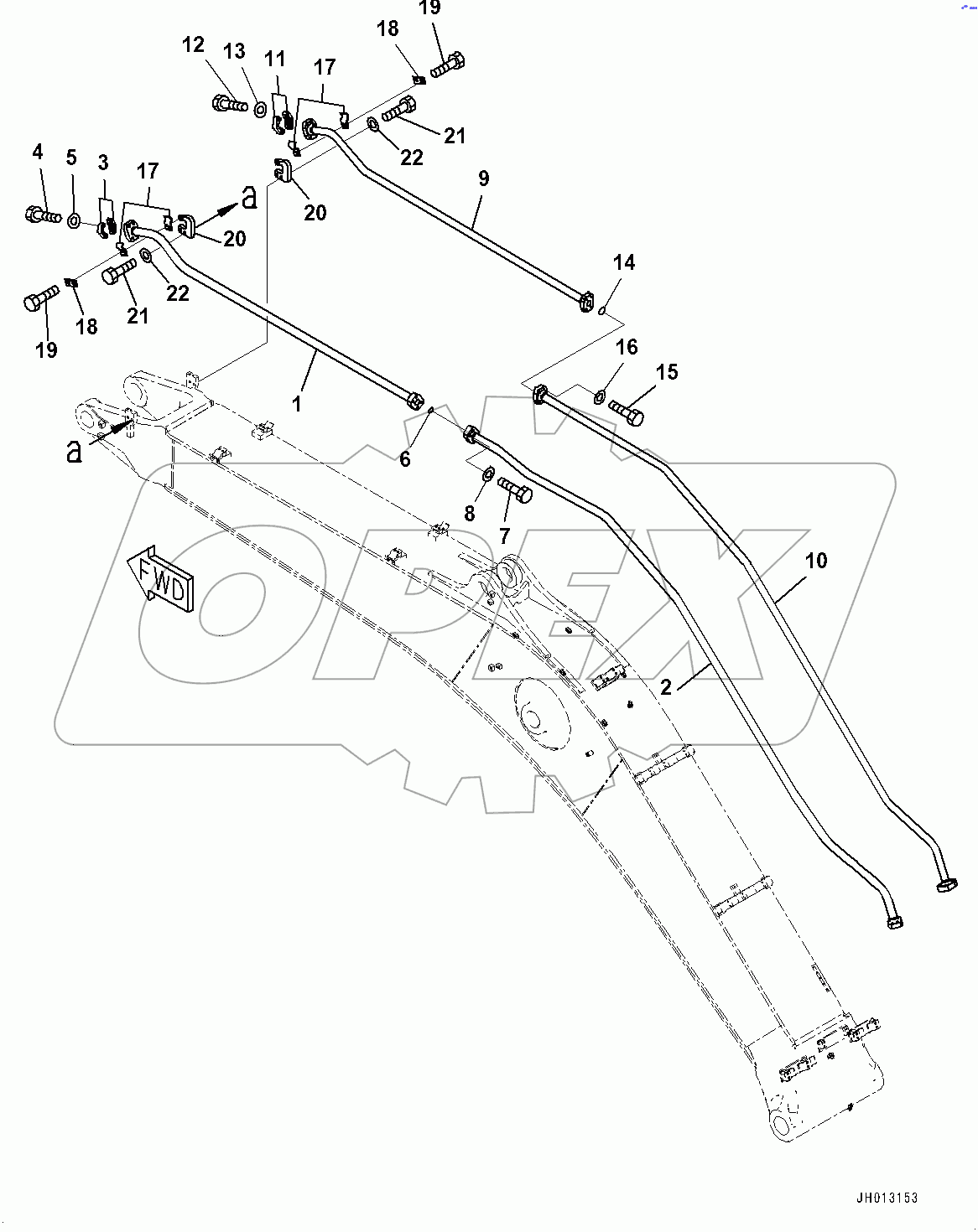  Boom, Additional Piping (#80001-)