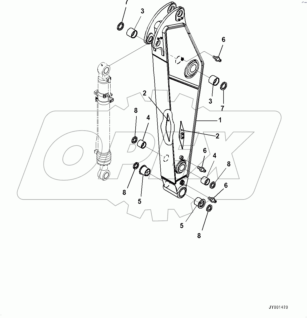  Arm, Arm and Bushing (#80001-)