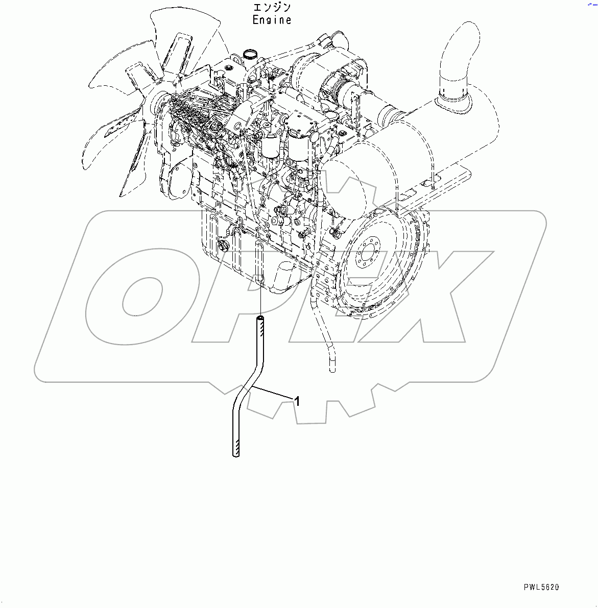  Engine Drain Hose (#80001-)