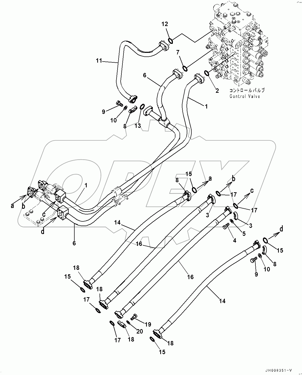  Boom Piping, Valve Boom Piping (#80001-)