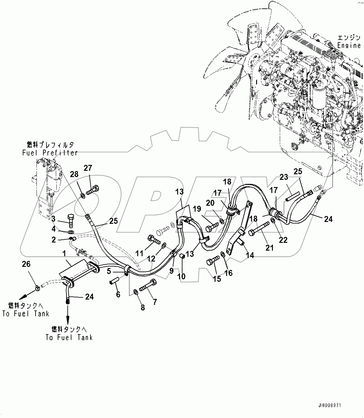  Fuel Piping, Clamp (#80001-)